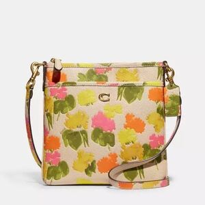 Kitt Messenger Crossbody Bag With Floral Print NWT